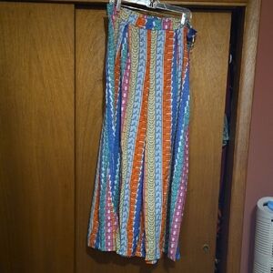 Colorful Striped Women's Wide Legged Pants